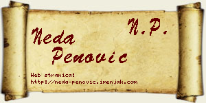 Neda Penović vizit kartica